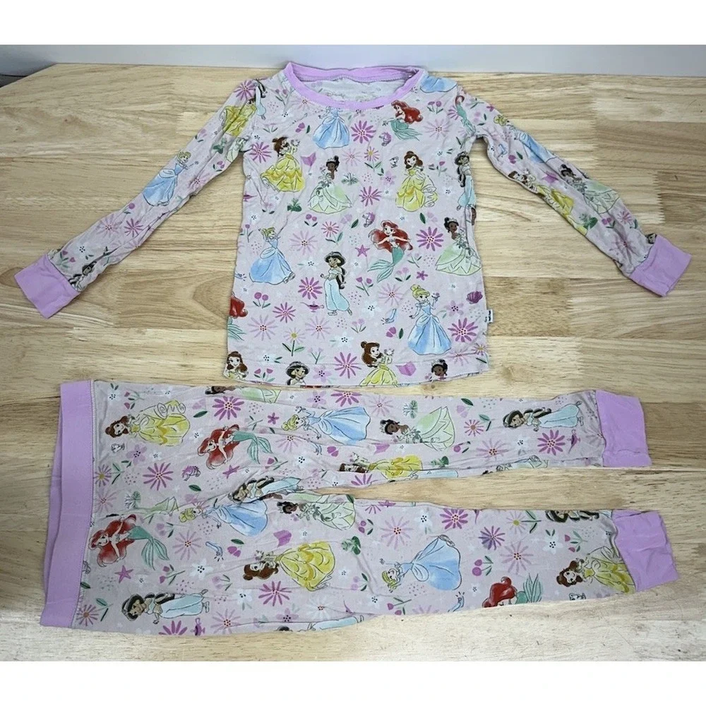 Little Sleepies OG Disney Princess Pajama Set Pink Bamboo 2T Pants Long Sleeve